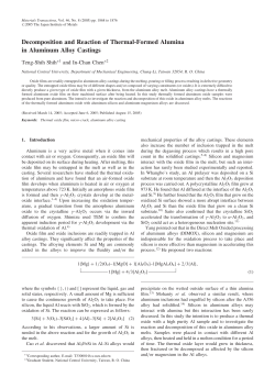 Decomposition and Reaction of Thermal