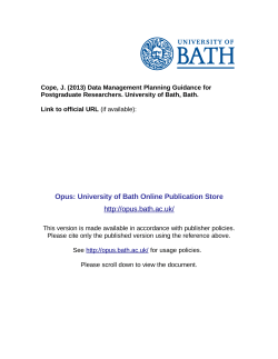 Completing a Data Management Plan