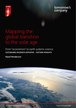 Mapping the global transition to the solar age