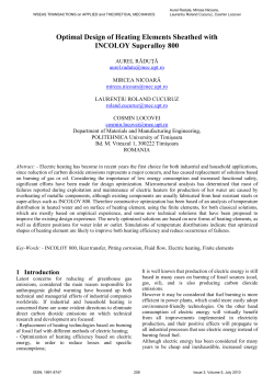 Optimal Design of Heating Elements Sheathed