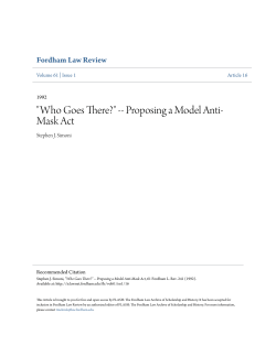 "Who Goes There?" -- Proposing a Model Anti