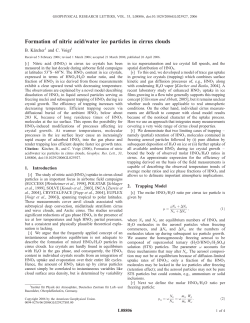 Formation of nitric acid/water ice particles in cirrus clouds