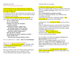 Christmas Eve 2013 Slide of the spinning earth and hands. God