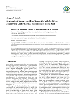 Synthesis of Nanocrystalline Boron Carbide by Direct Microwave