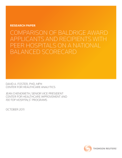 Comparison of Baldrige Award Applicants and Recipients