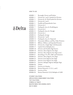 Delta Table of Contents