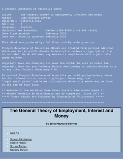 The General Theory of Employment, Interest and Money