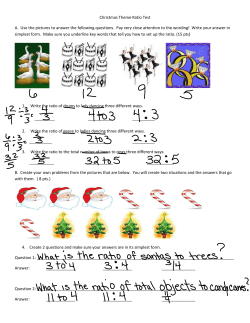 Christmas Theme Ratio Test A. Use the pictures to answer the