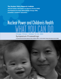 Nuclear Power and Children`s Health WHAT