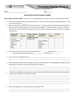 EPT and Land Use Worksheet - Cary Institute of Ecosystem Studies