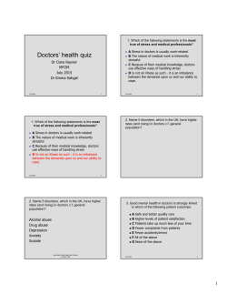 Drs Health quiz - The University of Manchester