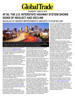 AT 60, THE U.S. INTERSTATE HIGHWAY SYSTEM SHOWS SIGNS