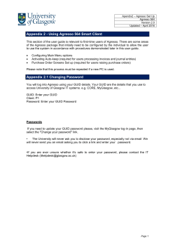 Appendix 2 - University of Glasgow