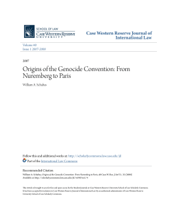 Origins of the Genocide Convention: From Nuremberg to Paris