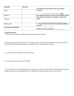 Conservation of Mass Lab-Law of Conservation of Mass