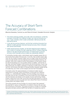 The Accuracy of Short-Term Forecast Combinations
