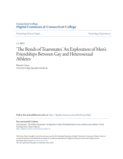 An Exploration of Men`s Friendships Between Gay and Heterosexual