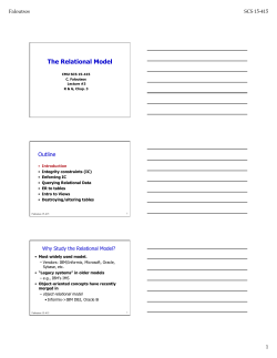 The Relational Model