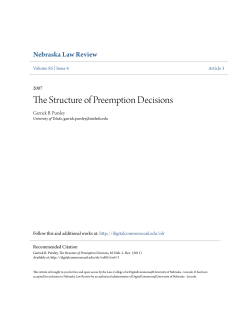 The Structure of Preemption Decisions
