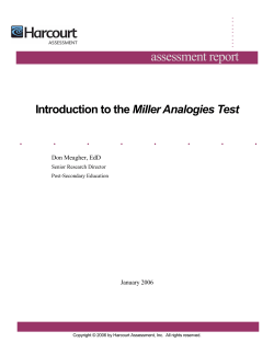 assessment report - Pearson Clinical