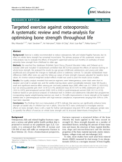 Targeted exercise against osteoporosis
