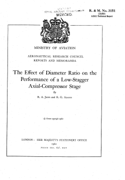 The Effect of Diameter Ratio on the Performance of a Low, Stagger