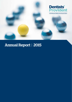 Annual Report | 2015 - Dentists` Provident