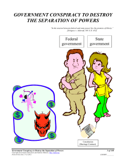 Government Conspiracy to Destroy the Separation of