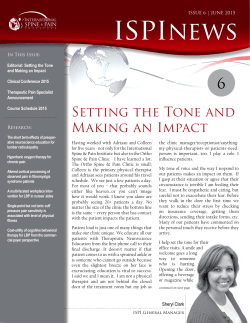 Setting the Tone and Making an Impact