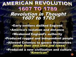American Revolution 1