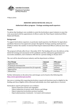 Industry advice notice 2016-14 - Department of Agriculture and