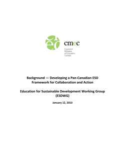 Education for Sustainable Development Working Group (ESDWG)