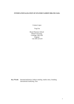 internationalisation of spanish fashion brand zara