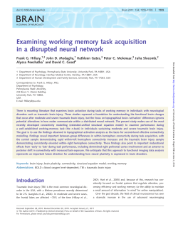 Examining working memory task acquisition in a disrupted neural
