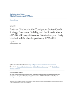 Partisan Gridlock in the Contiguous States