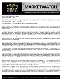 Buy American Provision - American Buildings Company