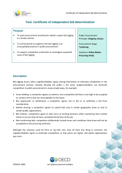 Tool: Certificate of independent bid determination