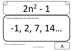 nth term of a quadratic sequence