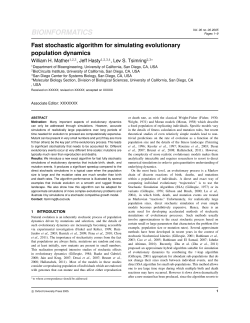 Fast stochastic algorithm for simulating evolutionary population