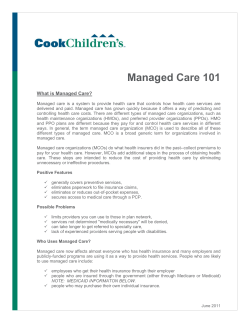 Managed Care 101