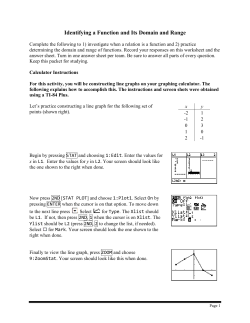 Identifying a Function and Its Domain and Range