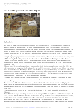 The Fossil Guy leaves rockhounds inspired