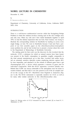 F. Sherwood Rowland - Nobel Lecture