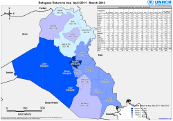0 150 kilometers 300 Refugees Return to Iraq April