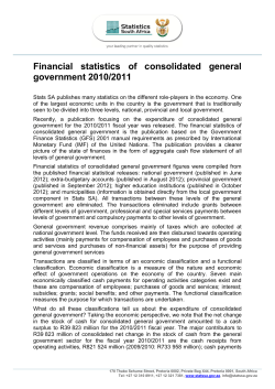 Financial statistics of consolidated general government 2010/2011