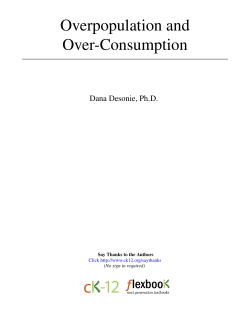 Overpopulation and Over-Consumption