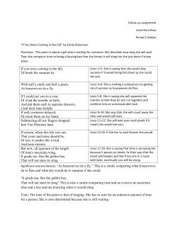 If you were coming in the fall, I`d brush the summer by With half a