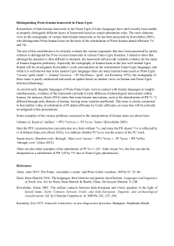 Distinguishing Proto-Iranian loanwords in Finno