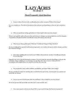 Floral Frequently Asked Questions