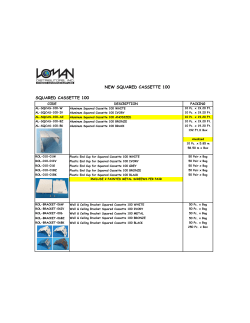 squared cassette 100 - Loman Distributors Inc.